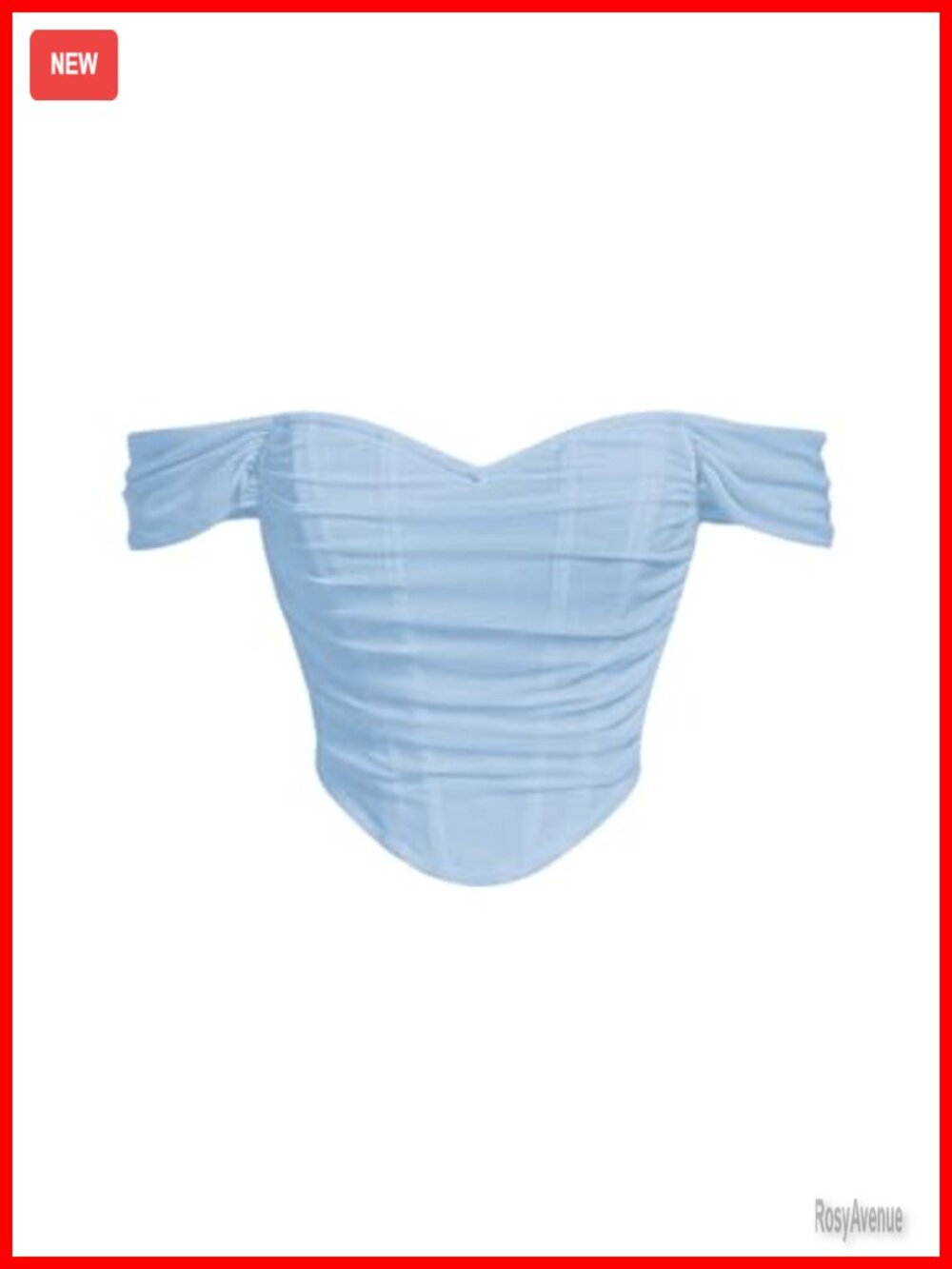 Floerns Off Shoulder Short Sleeve Ruched Corset Crop Top